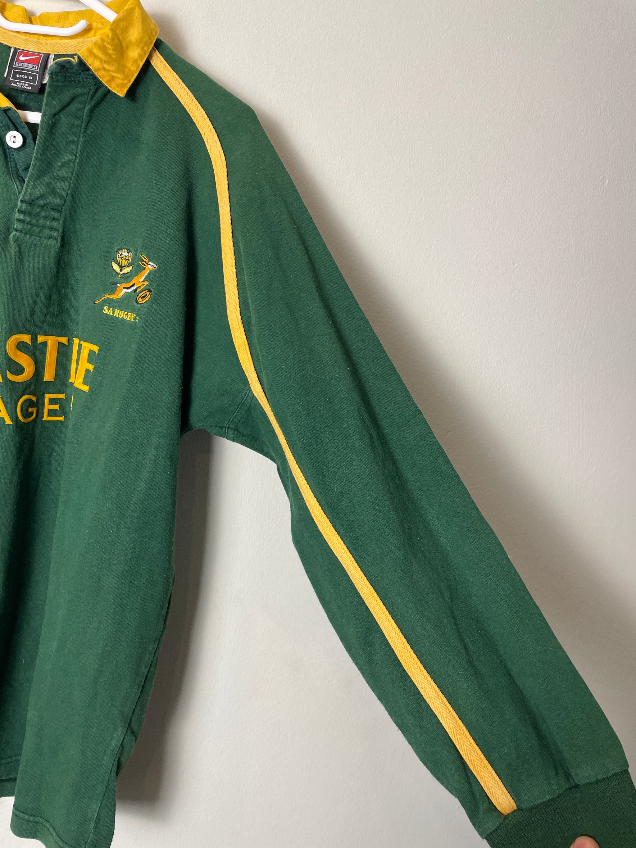 2002 Springboks Home Nike Retro Long Sleeve Rugby Jersey *Original* S 10/10
