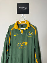 2002 Springboks Home Nike Retro Long Sleeve Rugby Jersey *Original* XL 7/10