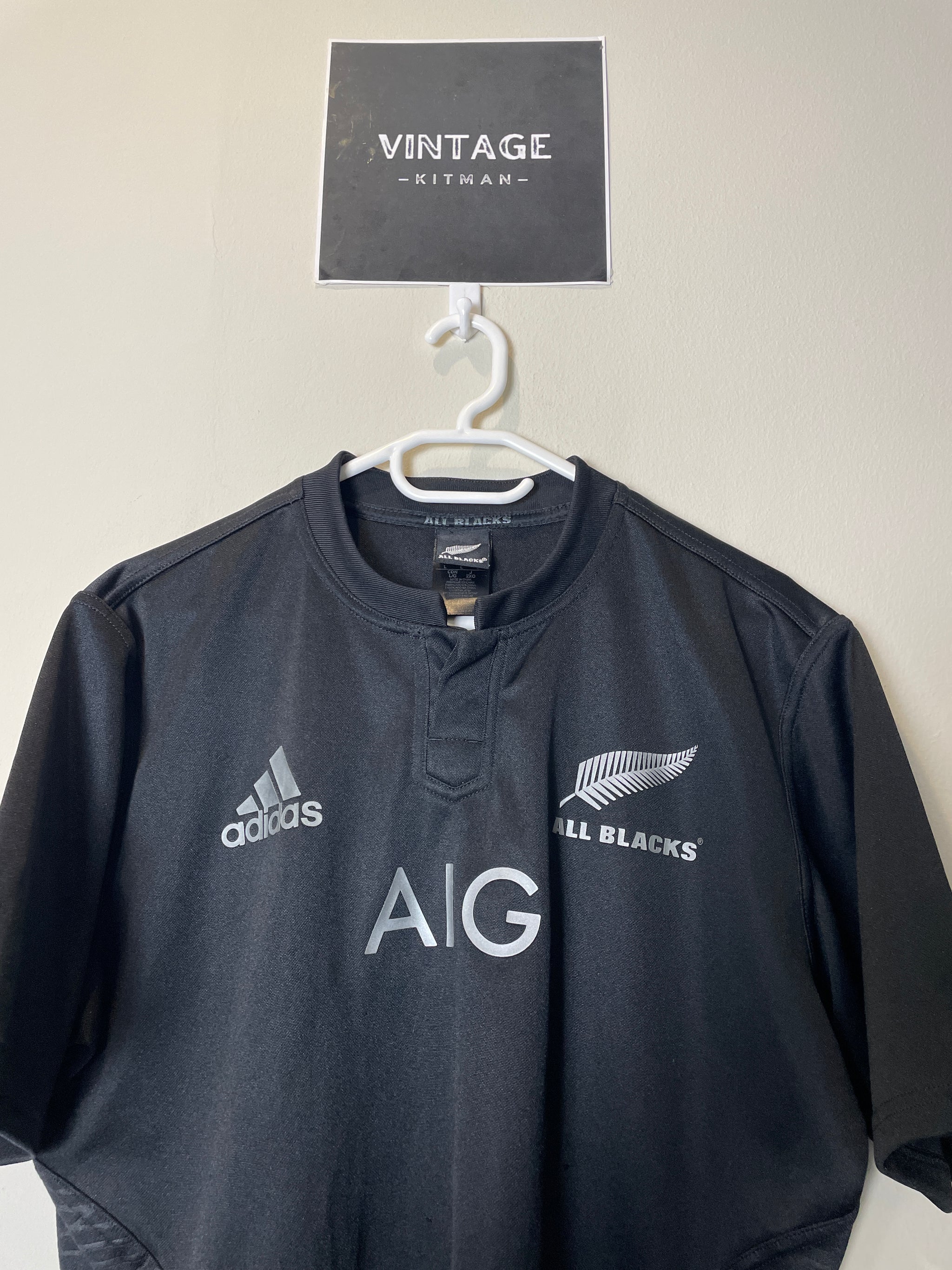 2014/15 All Blacks Home Adidas Retro Rugby Jersey *Original* L 10/10