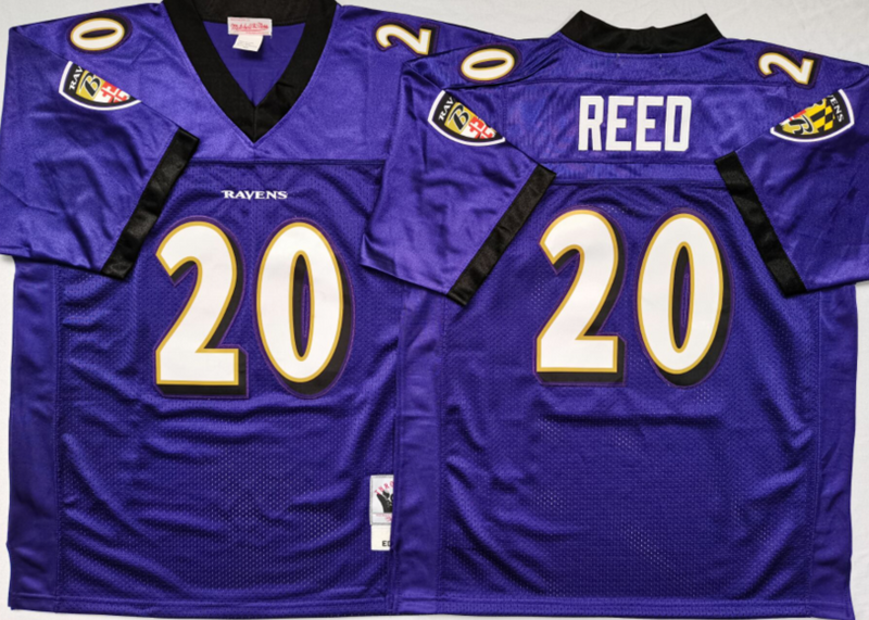 Baltimore Ravens #20 Ed Reed Mitchell & Ness Purple Legacy NFL Jersey