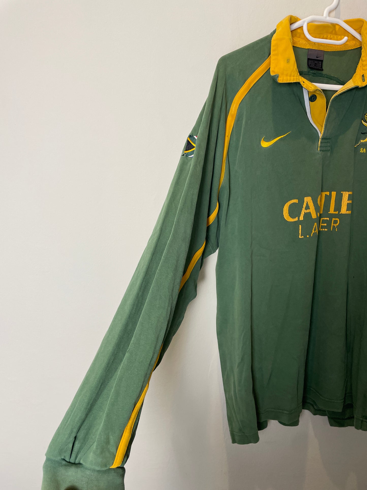 2002 Springboks Home Nike Retro Long Sleeve Rugby Jersey *Original* XL 7/10