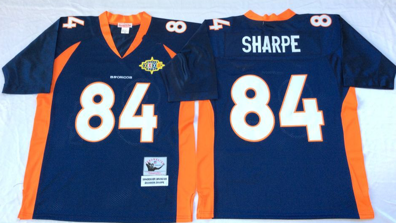 Denver Broncos #84 Shannon SHARPE Mitchell & Ness Navy Legacy NFL Jersey