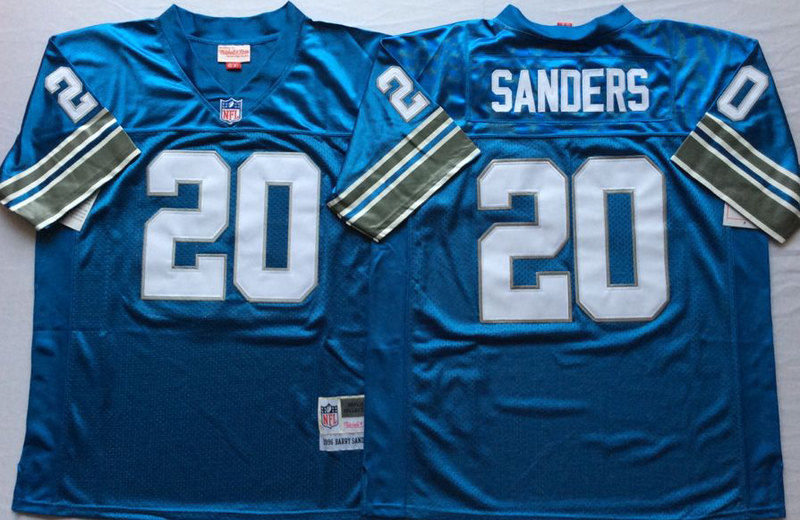 Detroit Lions #20 Barry SANDERS Mitchell & Ness Blue Legacy NFL Jersey