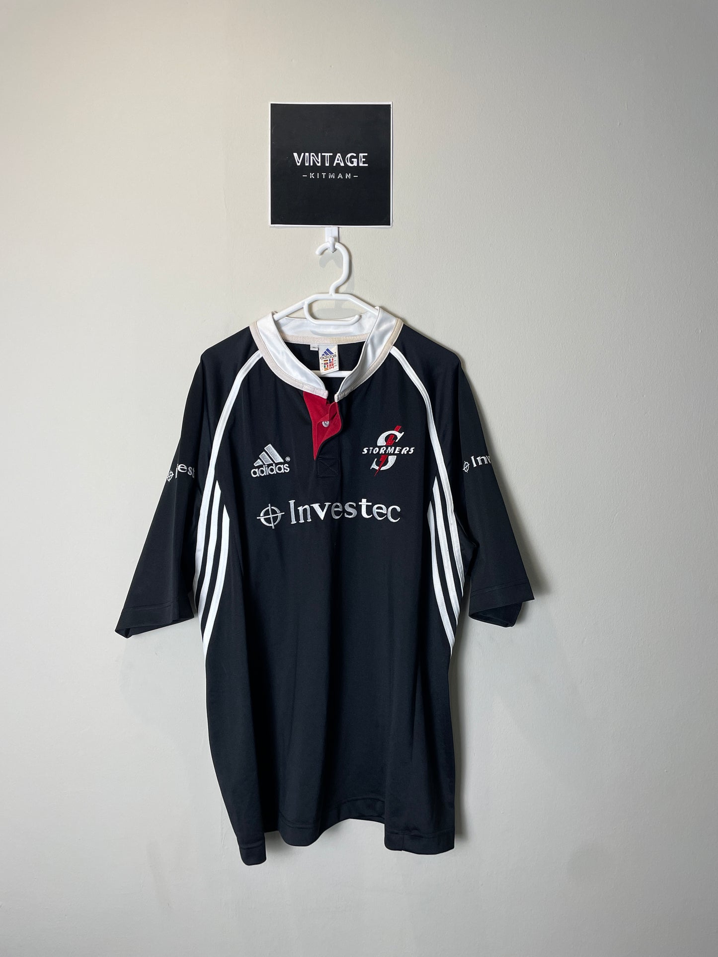 2003/04 Stormers Home Adidas Retro Rugby Jersey *Original* XL 8/10