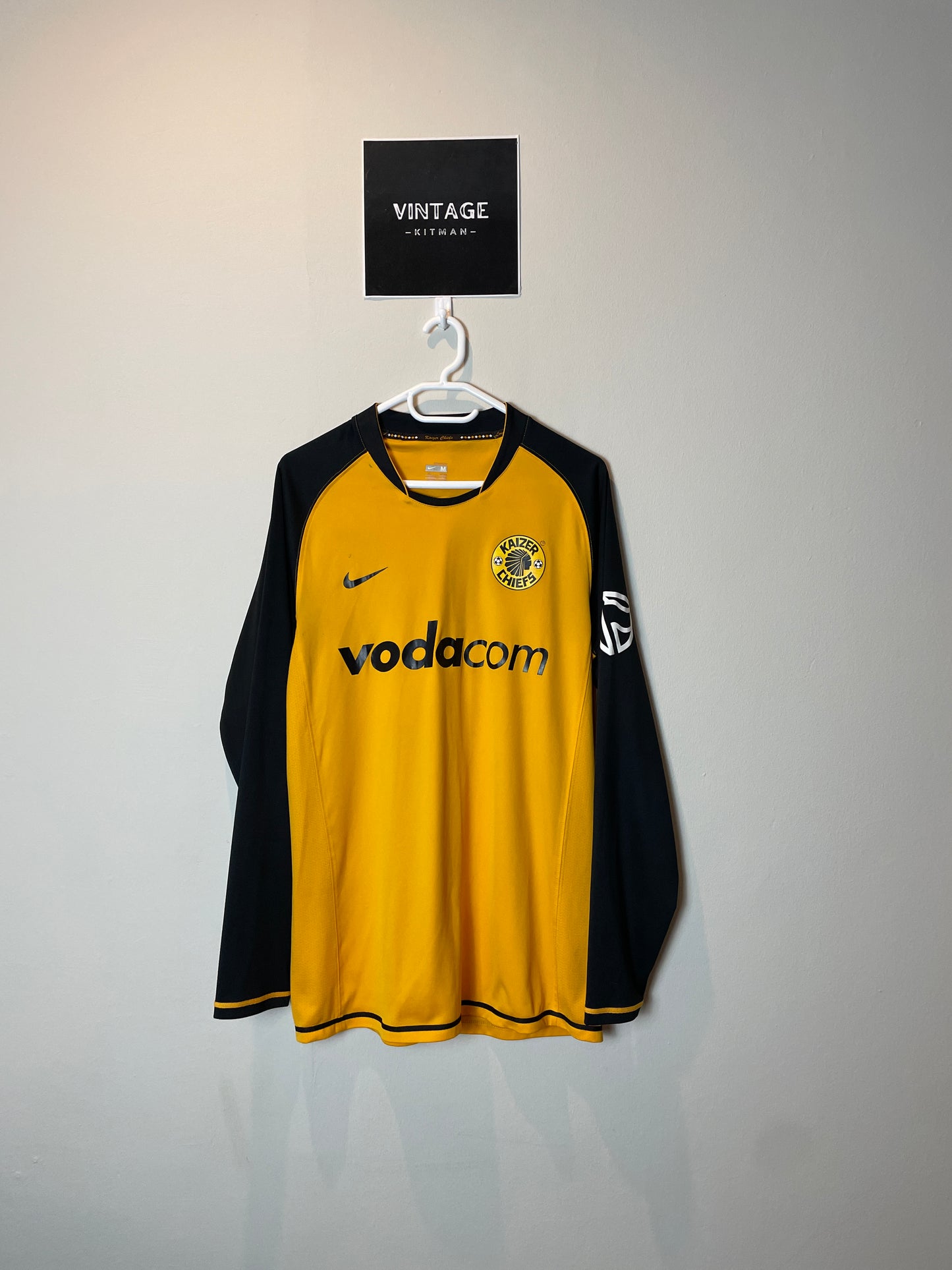 2007/08 Kaizer Chiefs Home Long Sleeve Retro Jersey *Original* Medium 7/10