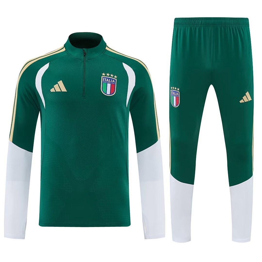 Italy 20265 Green Halz-Zip Tracksuit Set