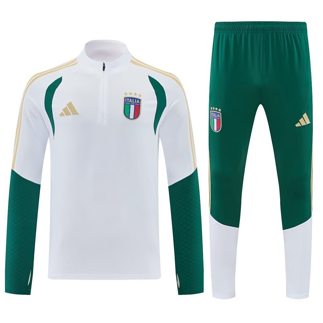Italy 2026 White Half-Zip Tracksuit Set