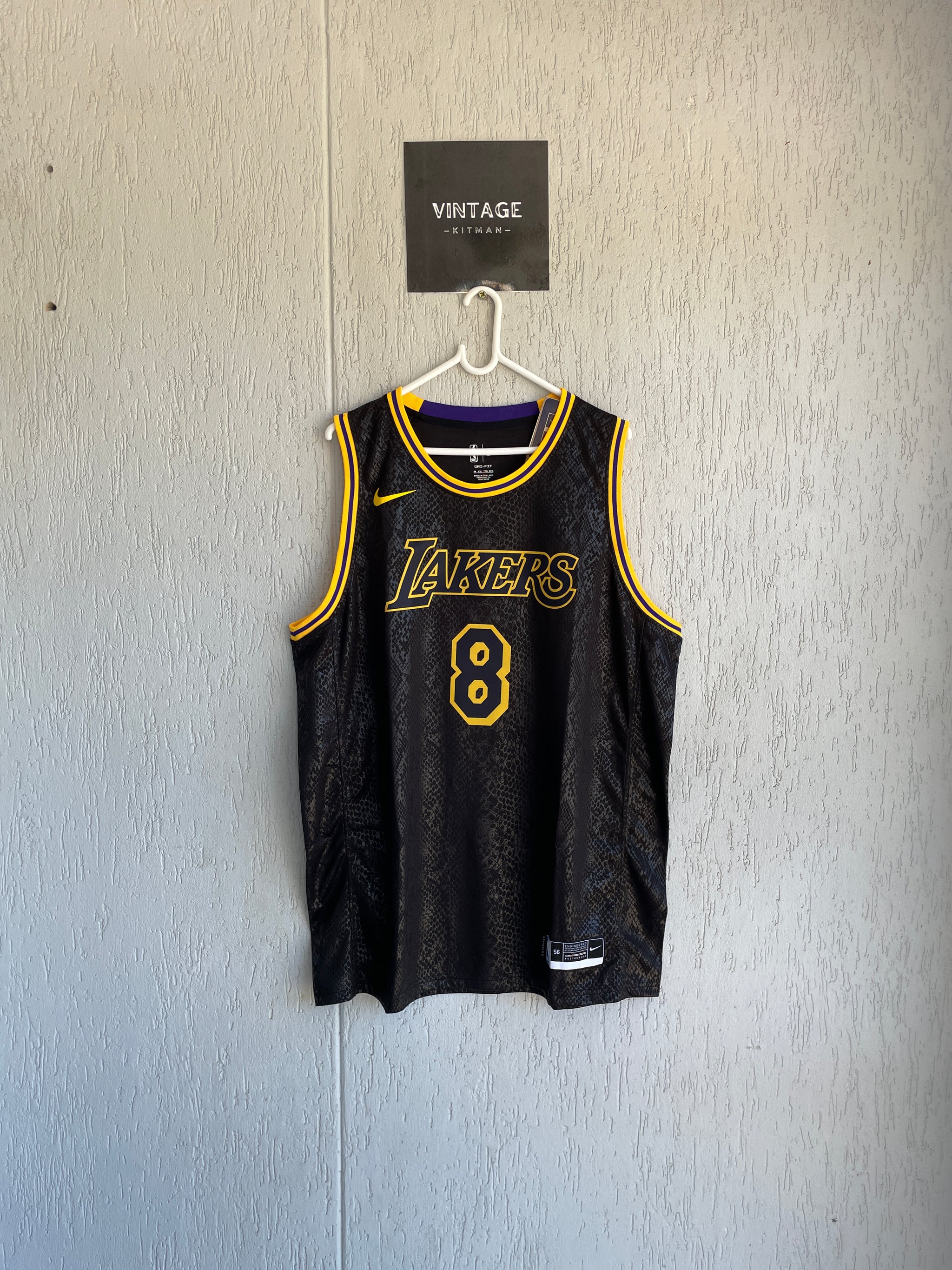 Los Angeles Lakers 2018-19 #8 Kobe Bryant Black Swingman Jersey - Black Mamba Edition