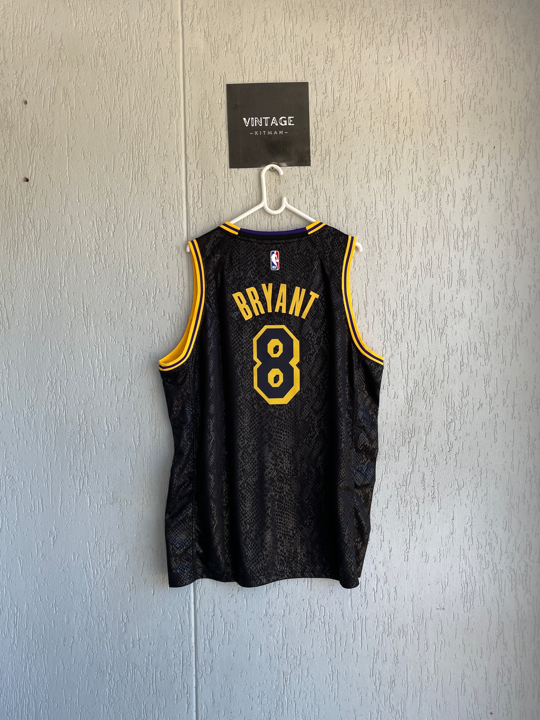 Los Angeles Lakers 2018-19 #8 Kobe Bryant Black Swingman Jersey - Black Mamba Edition