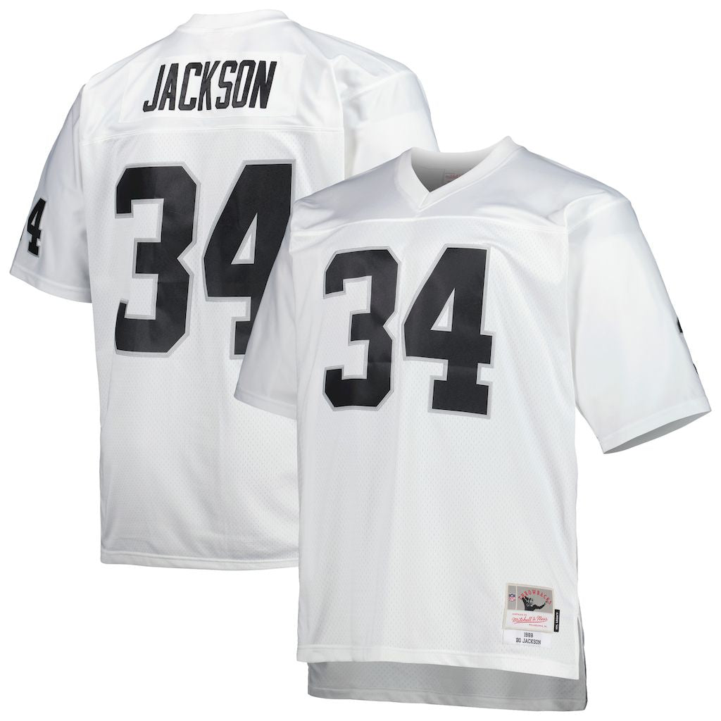 Oakland Raiders #34 BO JACKSON Mitchell & Ness White Legacy NFL Jersey